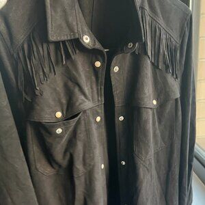 velvet vintage jacket with special touch